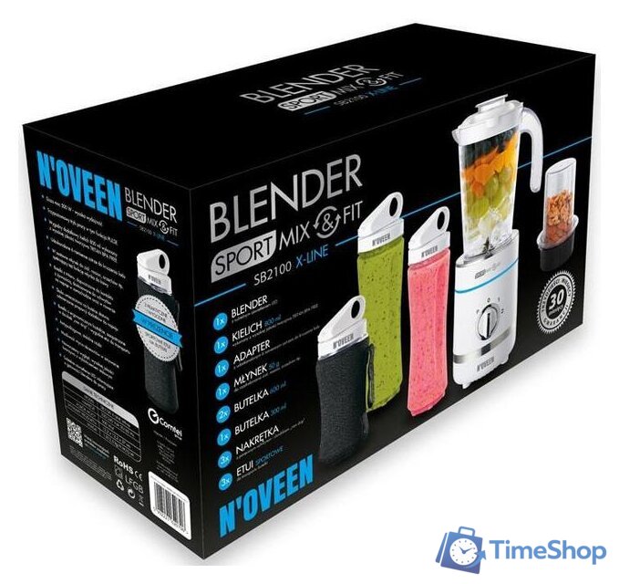 Стационарный блендер N'oveen Sport Mix & Fit SB2100 X-Line - Изображение №8 — Интернет-магазин Time-Shop