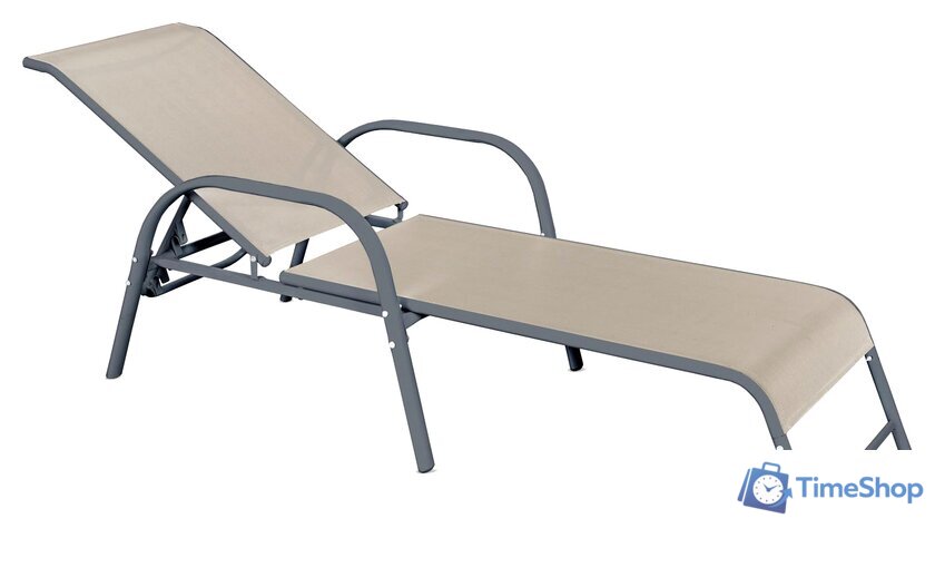 Шезлонг Halmar Mosler (серый/темно-серый) - Изображение №1 — Интернет-магазин Time-Shop