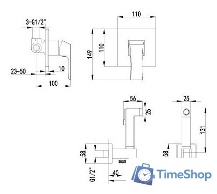 Гигиенический душ Lemark Unit LM4519C - Изображение №2 — Интернет-магазин Time-Shop