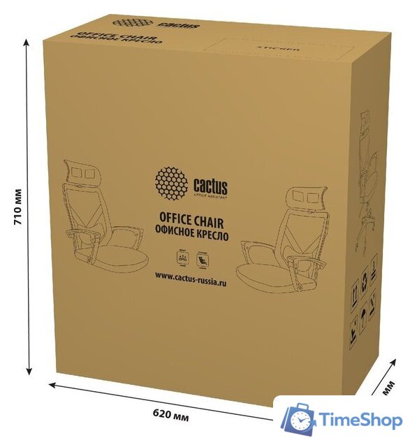 Офисное кресло CACTUS CS-MC414-BK (черный) - Изображение №6 — Интернет-магазин Time-Shop