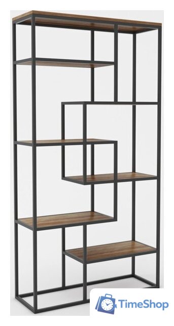 Стеллаж Hype Mebel Зиг-Заг-2 100x170 (черный/дуб галифакс олово) - Изображение №1 — Интернет-магазин Time-Shop