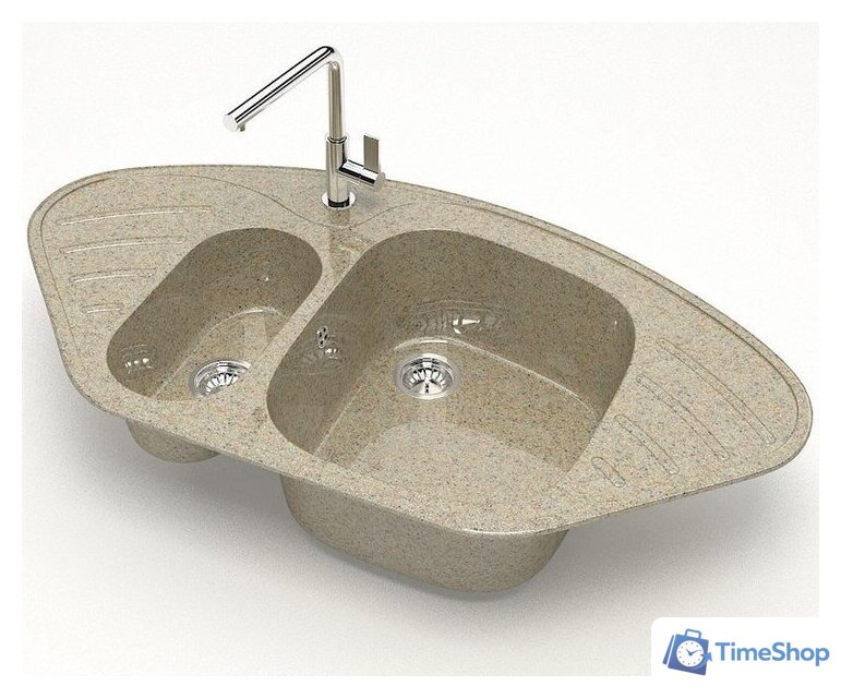 Кухонная мойка MARRBAXX Карельский камень модель 23/Q5 F023Q005 (песочный) - Изображение №2 — Интернет-магазин Time-Shop