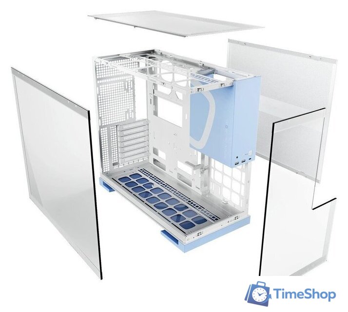 Корпус Geometric Future Model 5 (белый/голубой) - Изображение №4 — Интернет-магазин Time-Shop