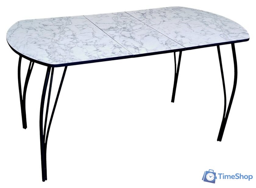 Кухонный стол Arvento Флок 3 раздвижной 110-140х70 (мрамор каррара) - Изображение №3 — Интернет-магазин Time-Shop