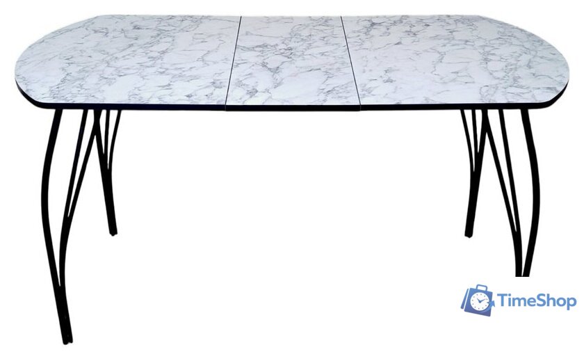 Кухонный стол Arvento Флок 3 раздвижной 110-140х70 (мрамор каррара) - Изображение №4 — Интернет-магазин Time-Shop