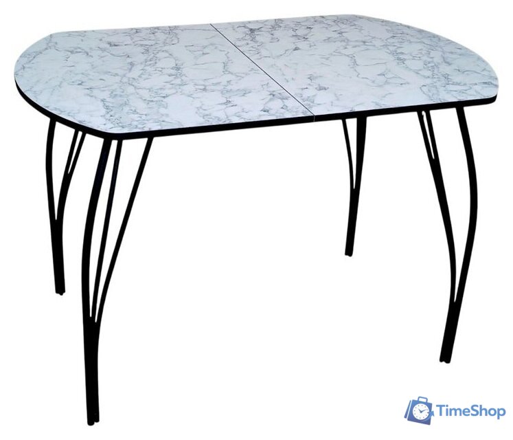 Кухонный стол Arvento Флок 3 раздвижной 110-140х70 (мрамор каррара) - Изображение №1 — Интернет-магазин Time-Shop