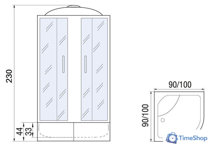 Душевая кабина Мономах XL 90/44 С МЗ - Изображение №15 — Интернет-магазин Time-Shop