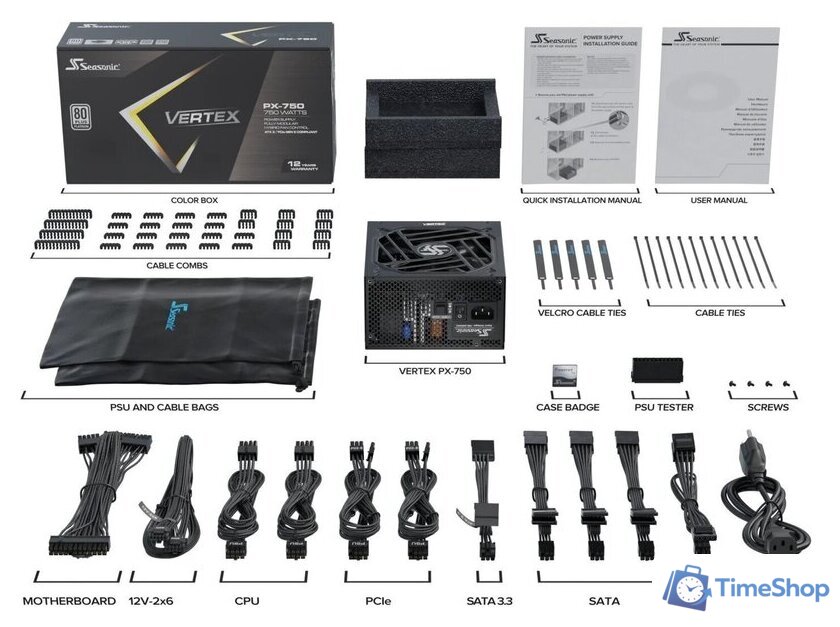 Блок питания Seasonic Vertex PX-750 - Изображение №10 — Интернет-магазин Time-Shop