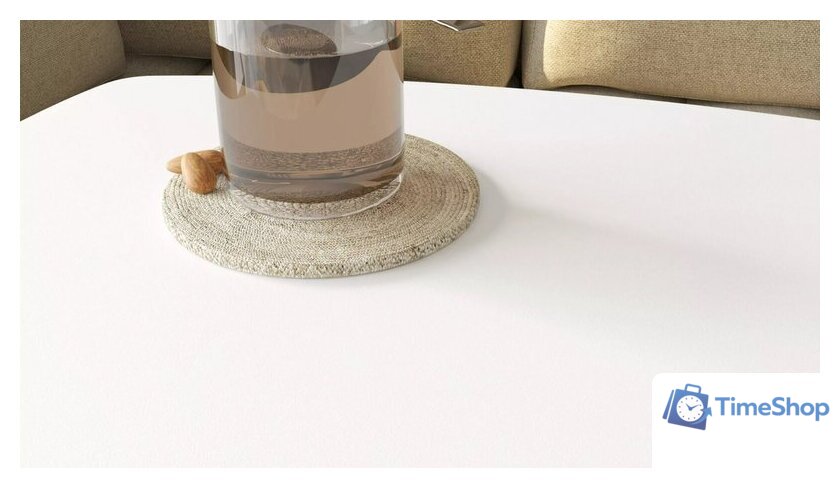 Приставной столик Калифорния мебель Дей (белый) - Изображение №4 — Интернет-магазин Time-Shop