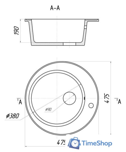 Кухонная мойка Wisent WA05-16 (с сифоном GER013) - Изображение №10 — Интернет-магазин Time-Shop