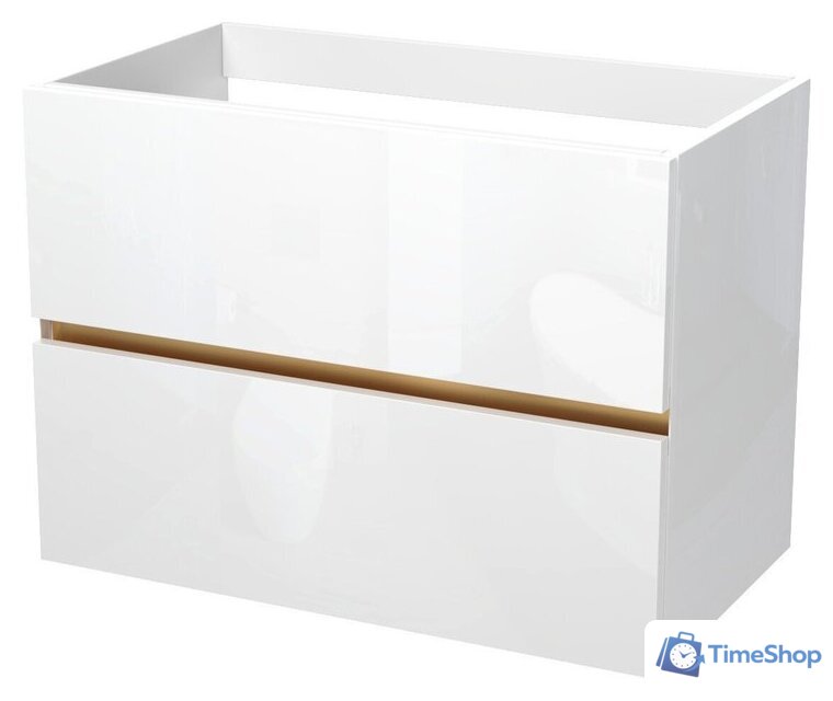  ЗОВ Тумба под умывальник Лира 80 L80MW0MWGVG (белый глянец) - Изображение №1 — Интернет-магазин Time-Shop