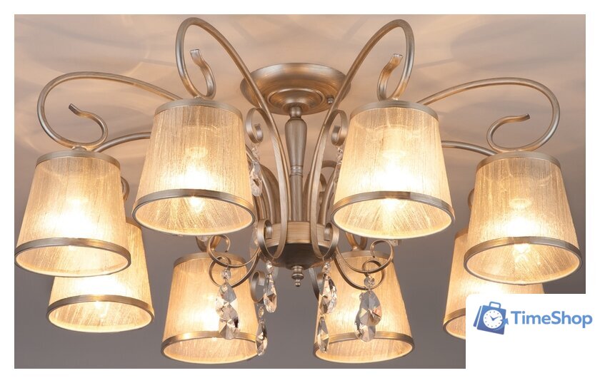 Припотолочная люстра Евросвет Liona 60065/8 (серебристый) - Изображение №2 — Интернет-магазин Time-Shop