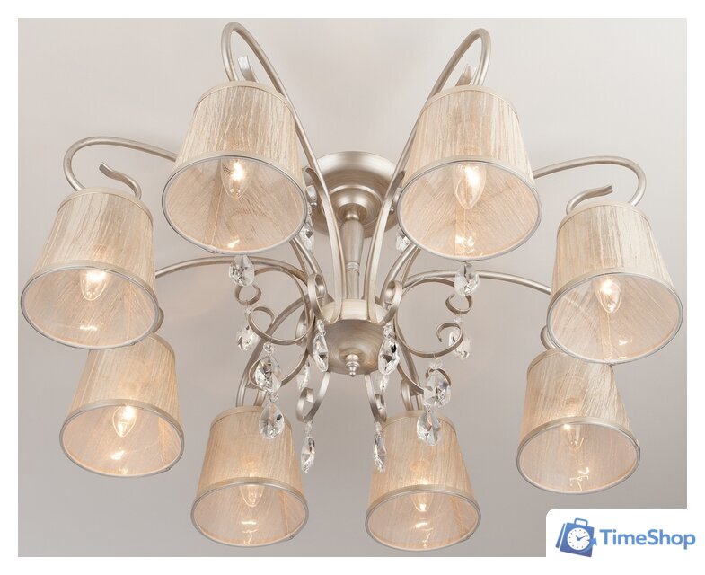 Припотолочная люстра Евросвет Liona 60065/8 (серебристый) - Изображение №3 — Интернет-магазин Time-Shop