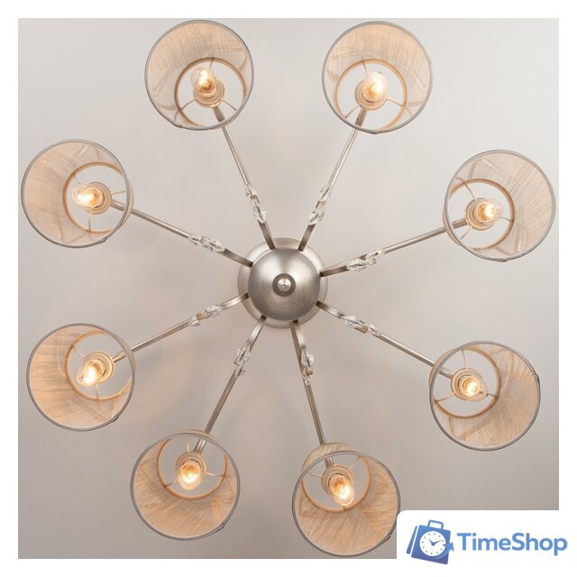 Припотолочная люстра Евросвет Liona 60065/8 (серебристый) - Изображение №8 — Интернет-магазин Time-Shop