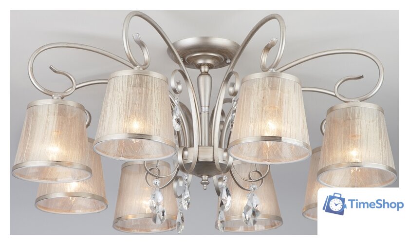 Припотолочная люстра Евросвет Liona 60065/8 (серебристый) - Изображение №1 — Интернет-магазин Time-Shop