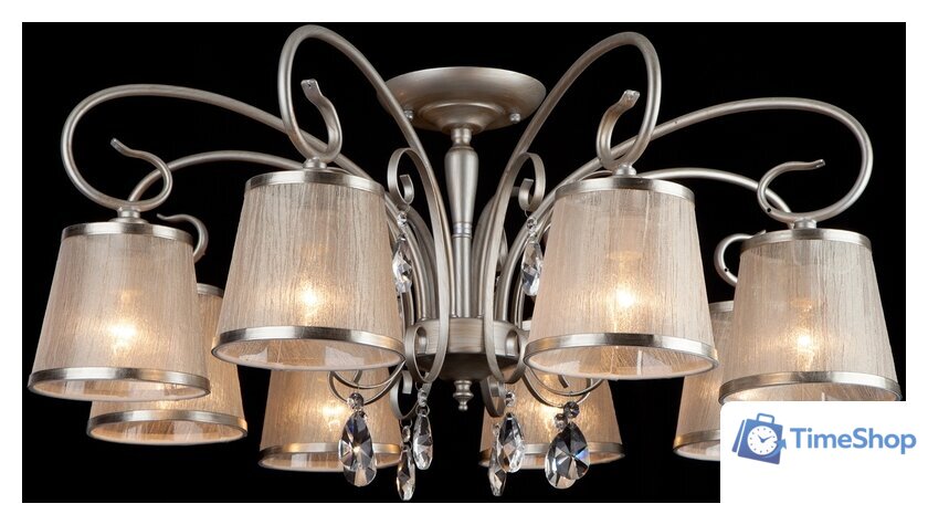 Припотолочная люстра Евросвет Liona 60065/8 (серебристый) - Изображение №4 — Интернет-магазин Time-Shop