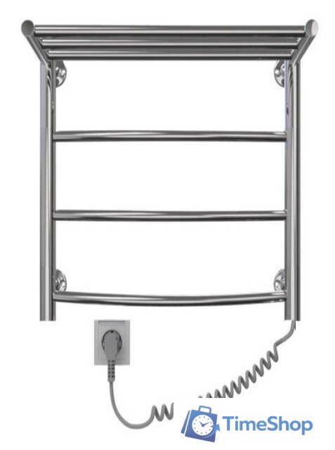 Полотенцесушитель Granula Классик 50x60 D32 с полкой и кнопкой - Изображение №1 — Интернет-магазин Time-Shop