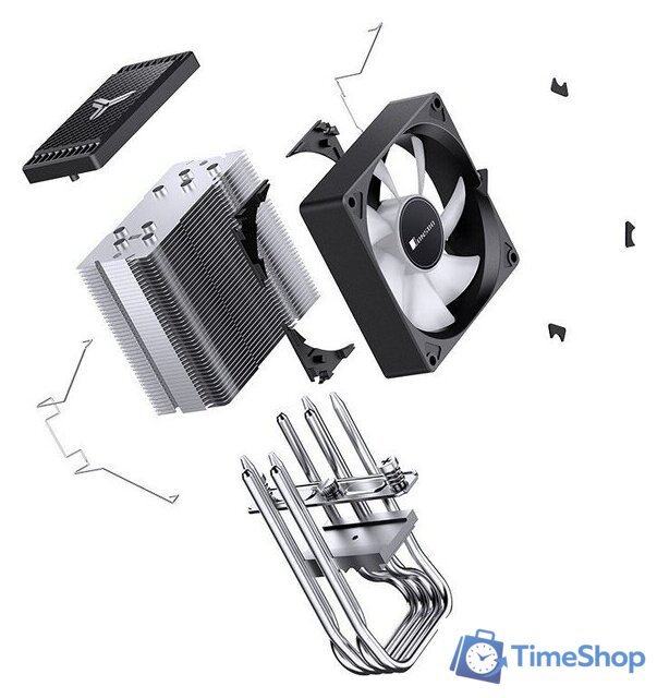 Кулер для процессора Jonsbo CR-1400 EVO Color Black - Изображение №22 — Интернет-магазин Time-Shop