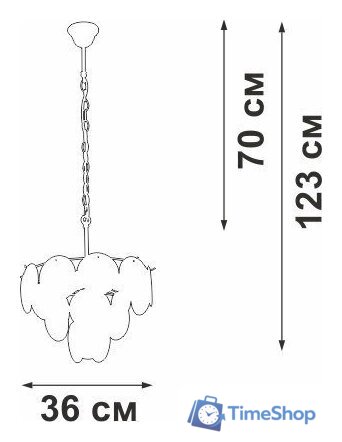 Подвесная люстра Vitaluce V5888-8/7 - Изображение №5 — Интернет-магазин Time-Shop