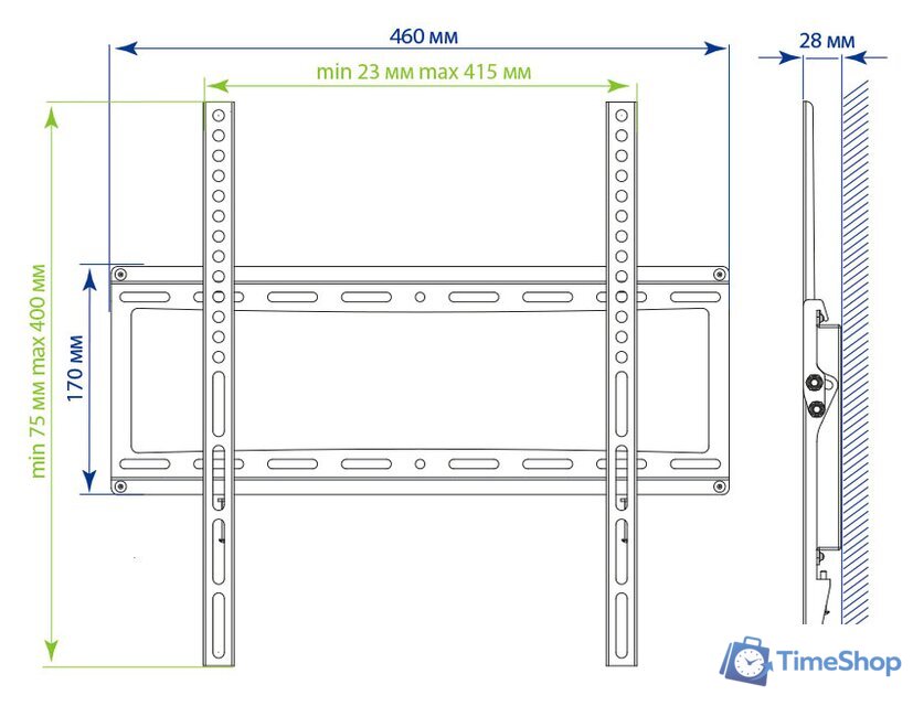 Кронштейн для телевизора Kromax IDEAL-4 (белый) - Изображение №3 — Интернет-магазин Time-Shop