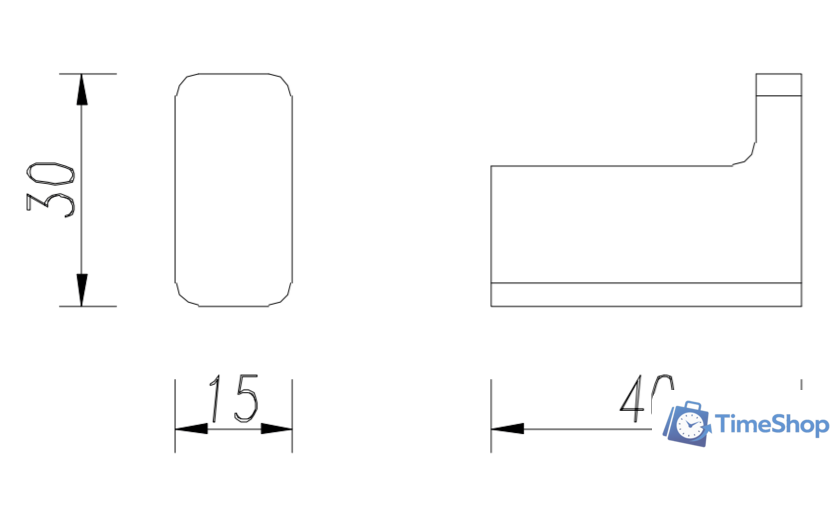 Крючок для ванны Omnires Nelson NL80110GR - Изображение №2 — Интернет-магазин Time-Shop
