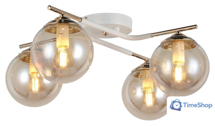 Припотолочная люстра Mirastyle MD-8132/4 WH+FGD - Изображение №1 — Интернет-магазин Time-Shop