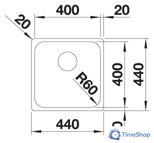 Кухонная мойка Blanco Supra 400-IF - Изображение №2 — Интернет-магазин Time-Shop