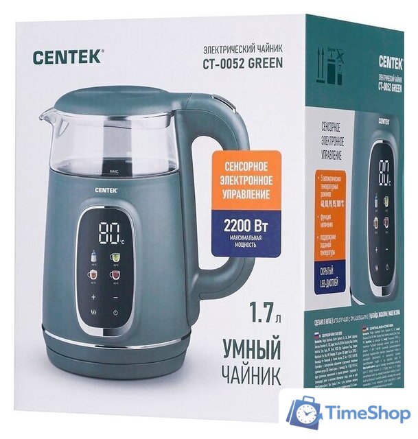 Электрический чайник CENTEK CT-0052 Green - Изображение №11 — Интернет-магазин Time-Shop