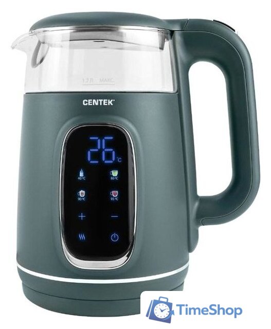 Электрический чайник CENTEK CT-0052 Green - Изображение №1 — Интернет-магазин Time-Shop