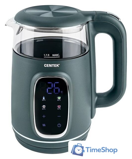 Электрический чайник CENTEK CT-0052 Green - Изображение №3 — Интернет-магазин Time-Shop