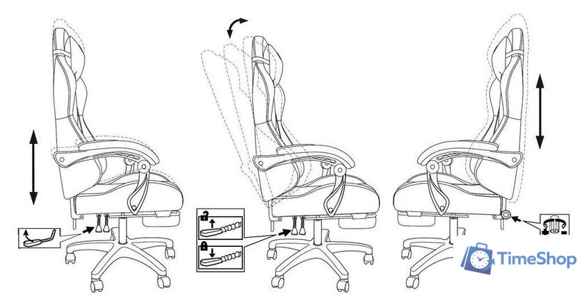 Игровое (геймерское) кресло Zombie Shadow (черный Neo Black) - Изображение №16 — Интернет-магазин Time-Shop