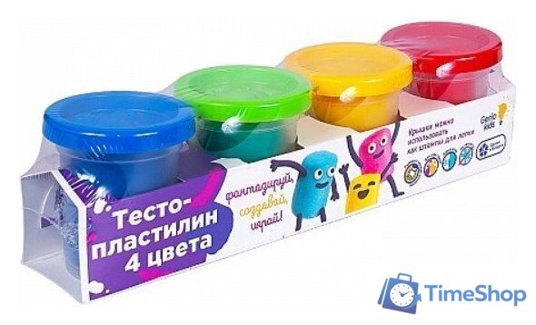 Набор для лепки Genio Kids Тесто-пластилин. Неоновые цвета TA1016V - Изображение №1 — Интернет-магазин Time-Shop