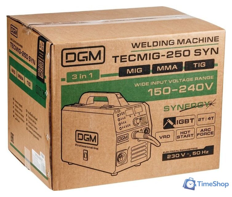 Сварочный инвертор DGM TECMIG-250 SYN - Изображение №9 — Интернет-магазин Time-Shop