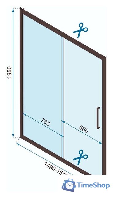 Душевая дверь Rea Rapid Slide 150 - Изображение №5 — Интернет-магазин Time-Shop