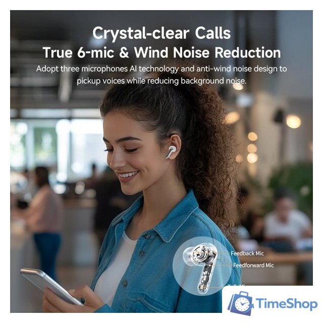 Наушники QCY MeloBuds N50 (белый) - Изображение №6 — Интернет-магазин Time-Shop