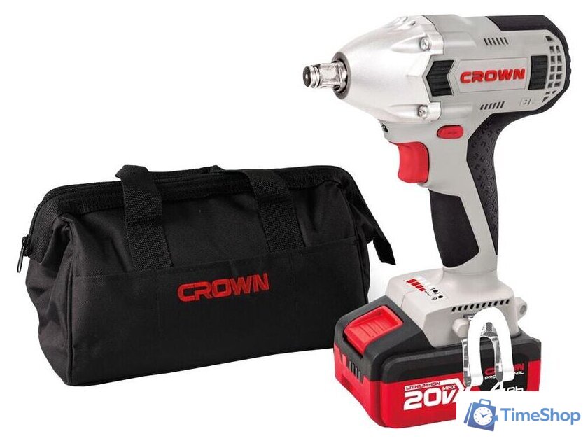 Гайковерт Crown CT22015HX-4 TB (с 2-мя АКБ, сумка) - Изображение №1 — Интернет-магазин Time-Shop