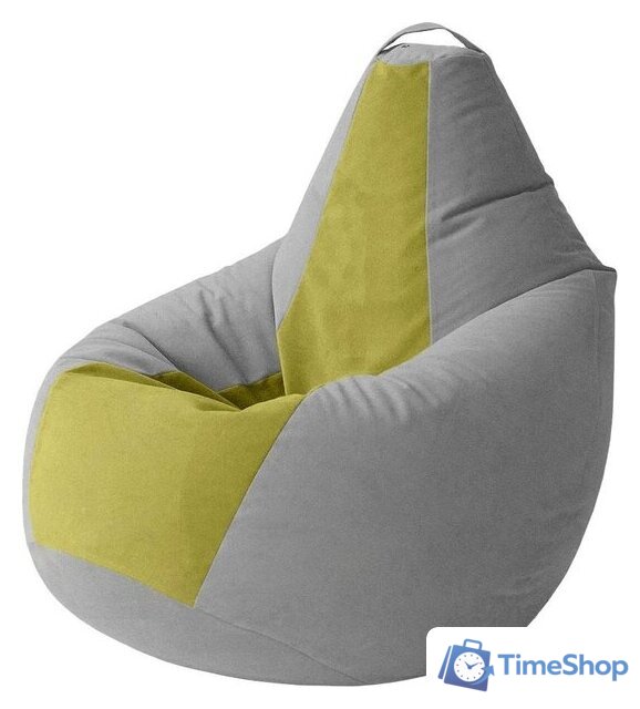 Кресло-мешок Kreslomeshki Груша Kombo XXXL GKV-145x100-SO (сталь/оливка) - Изображение №1 — Интернет-магазин Time-Shop