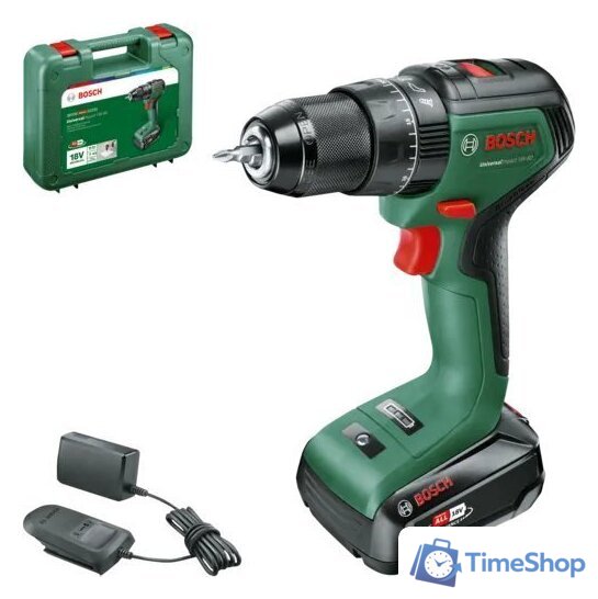 Ударная дрель-шуруповерт Bosch UniversalImpact 18V-60 06039D7101 (с 1-им АКБ 2 Ач, кейс) - Изображение №1 — Интернет-магазин Time-Shop