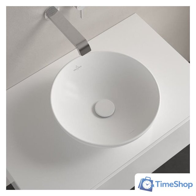 Умывальник Villeroy & Boch Loop&Friends Stone White 4A4501RW - Изображение №4 — Интернет-магазин Time-Shop