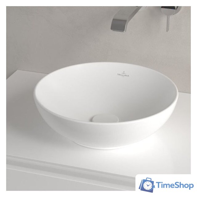 Умывальник Villeroy & Boch Loop&Friends Stone White 4A4501RW - Изображение №3 — Интернет-магазин Time-Shop