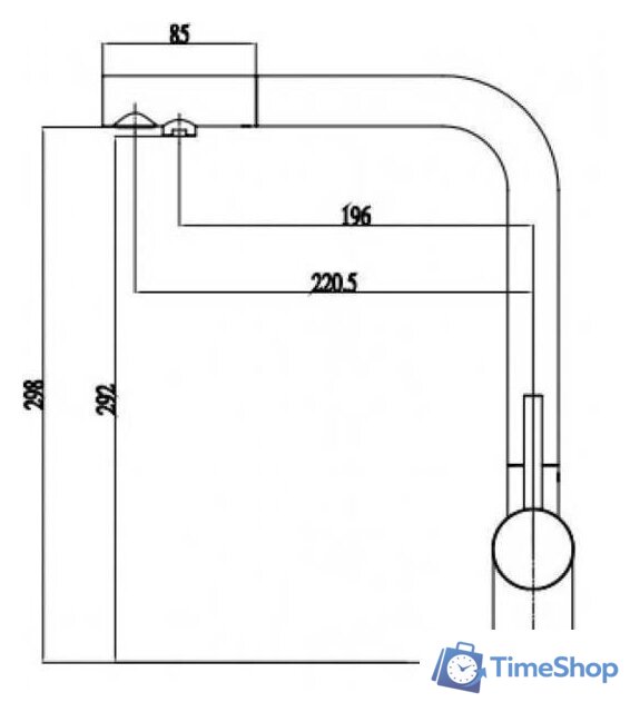 Смеситель Paulmark Skalen Sk213020-GM (вороненая сталь) - Изображение №3 — Интернет-магазин Time-Shop