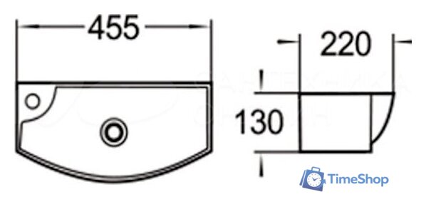 Умывальник SantiLine SL-2013RMB - Изображение №2 — Интернет-магазин Time-Shop