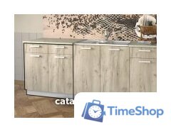 Шкаф напольный Интерлиния Компо НШ80рш2 (дуб серый) - Изображение №2 — Интернет-магазин Time-Shop