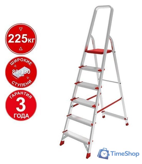 Лестница-стремянка Новая высота NV 3112 (6 ступеней) - Изображение №1 — Интернет-магазин Time-Shop
