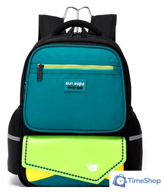 Школьный рюкзак Sun Eight SE-22001 (зеленый/черный) - Изображение №1 — Интернет-магазин Time-Shop