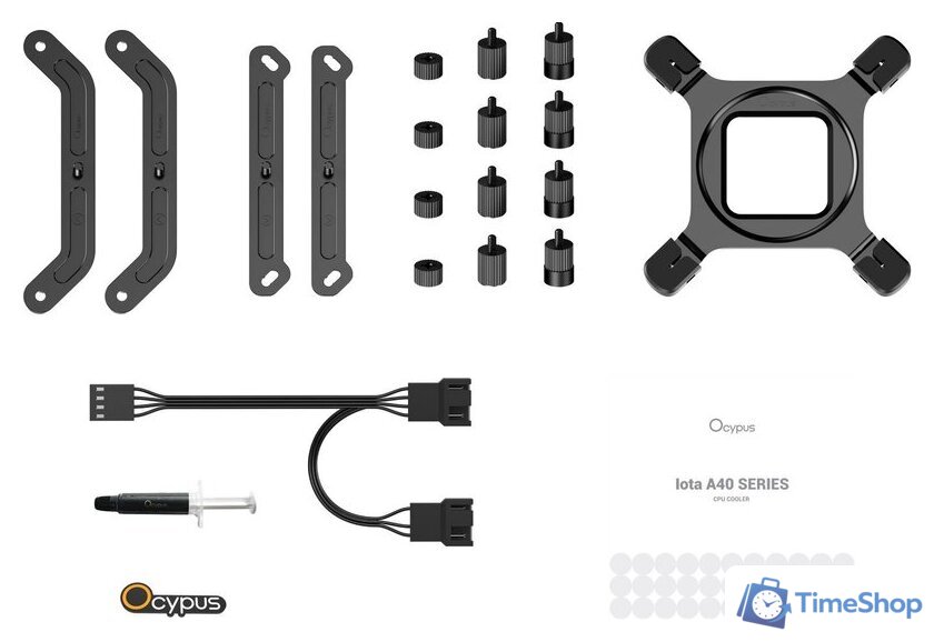 Кулер для процессора Ocypus Iota A40 BK Dual Fan Iota-A40-BK2NNWD00X-GL - Изображение №9 — Интернет-магазин Time-Shop