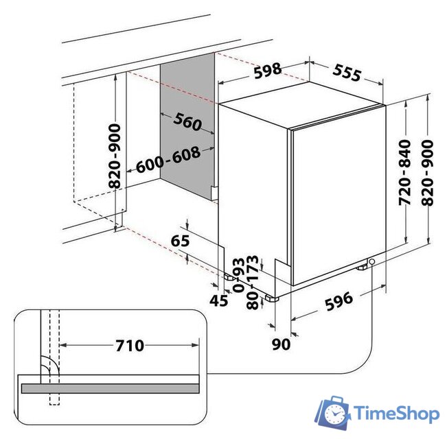Встраиваемая посудомоечная машина Whirlpool W8I HF58 TUS - Изображение №10 — Интернет-магазин Time-Shop