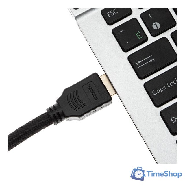 Кабель CACTUS HDMI - HDMI CS-HDMI.2-1.8 (1.8 м, черный) - Изображение №6 — Интернет-магазин Time-Shop