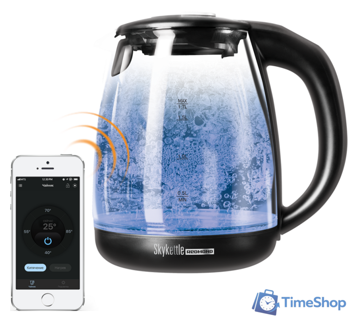 Электрический чайник Redmond (Редмонд) SkyKettle RK-G210S - Изображение №1 — Интернет-магазин Time-Shop