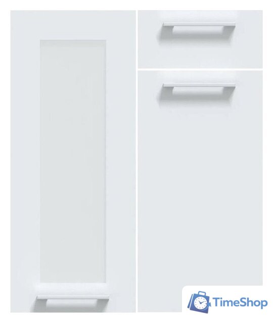 Готовая кухня Интерлиния Мила Gloss 3.3-ПМ2 (белый глянец/белый глянец/кастилло темный) - Изображение №4 — Интернет-магазин Time-Shop